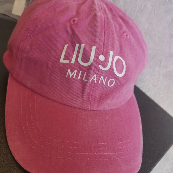 Napis liu jo milano różowa czapka z daszkiem washed hit