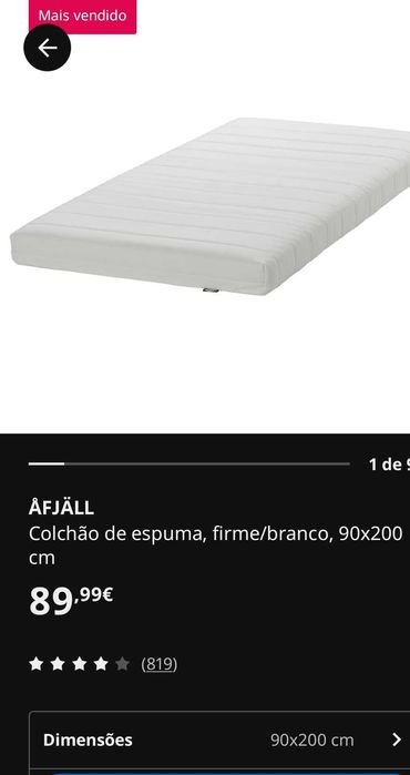 Colchão Solteiro IKEA como novo