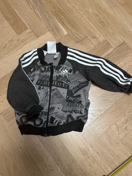 Bluza dziecięca Adidas, czarno- szara, rozpinana, na ok 6 miesięcy /6m/ 68
