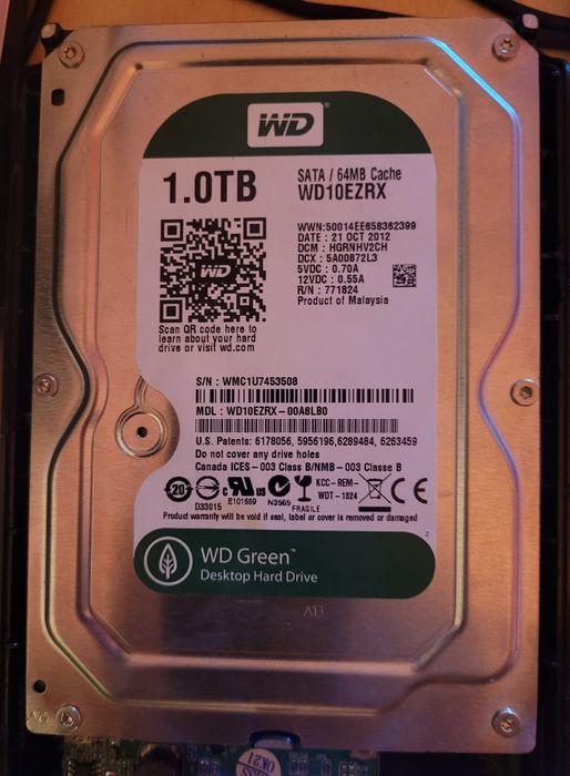 Disco Rígido HDD WD Green 1TB SATA