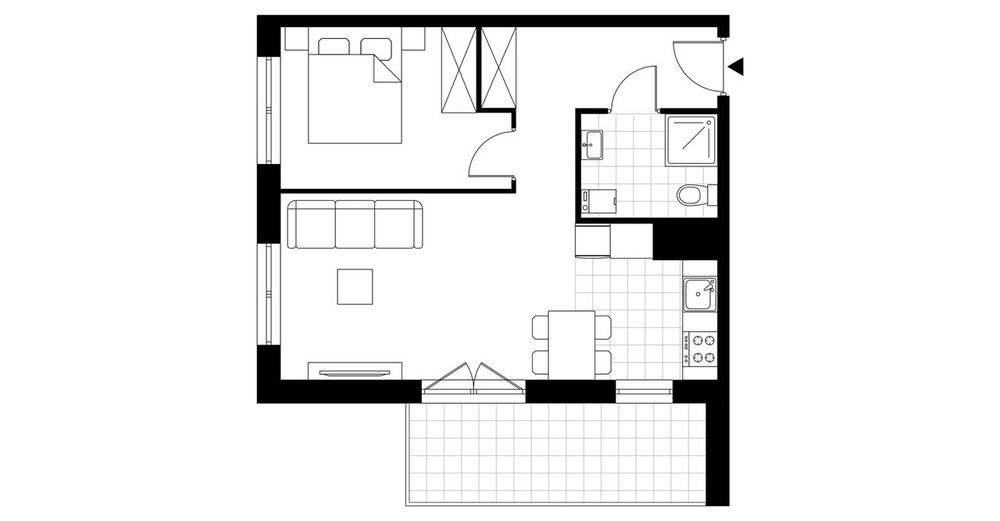2-pokojowe mieszkanie 43m2 + balkon Bez Prowizji