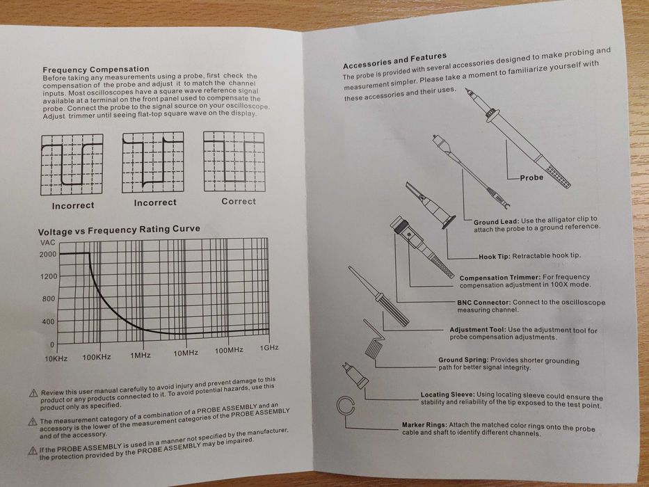 Высококачественный щуп P4250 к осциллографу 250MHz, 2 kV, 1:100
