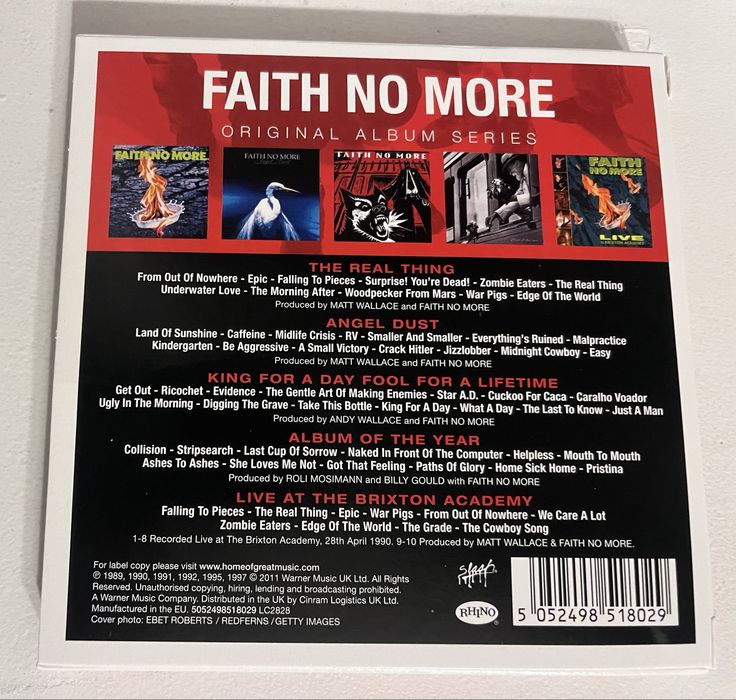 Zestaw 5xCD Faith No More - jak nowe