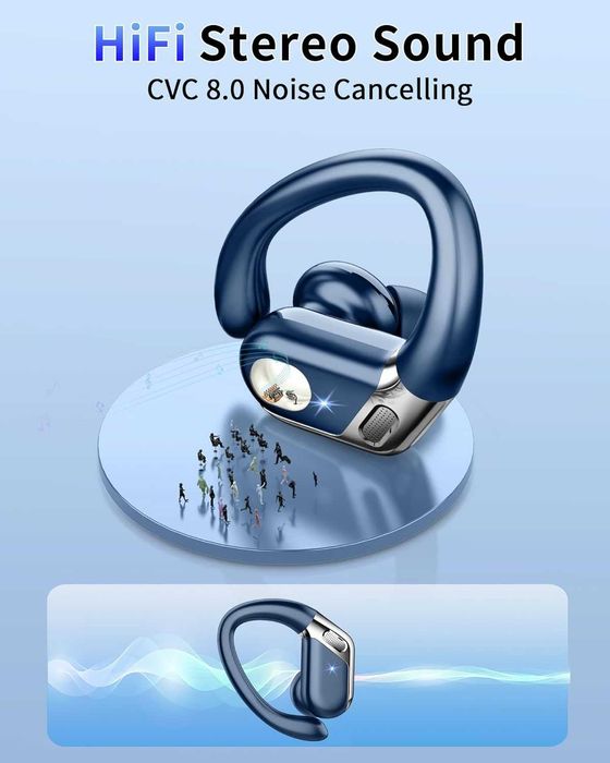 CHALVH B01 bezprzewodowe Słuchawki Bluetooth 5.4 mikrofon IP7 50h