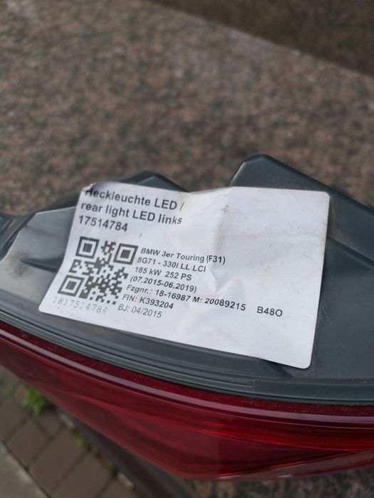 Стоп фонарь BMW f31 led