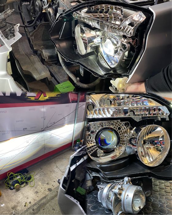 Полировка фар , перепаковка , ремонт, установка линз, бронепленка