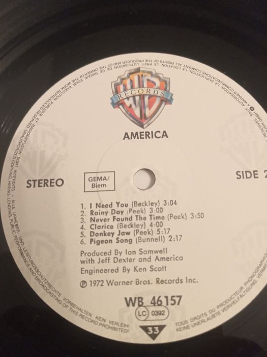 America - America ,lp ,1971 r. D
