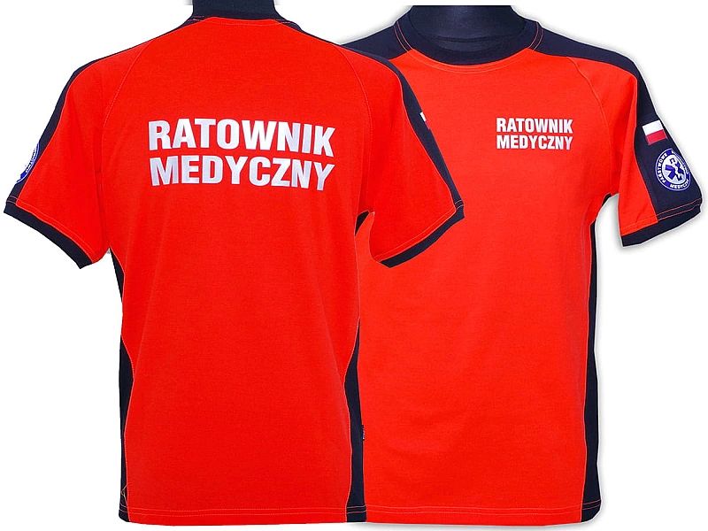 Koszulka ratownicza PRM-23 FLUO męska odblaskowa (M)