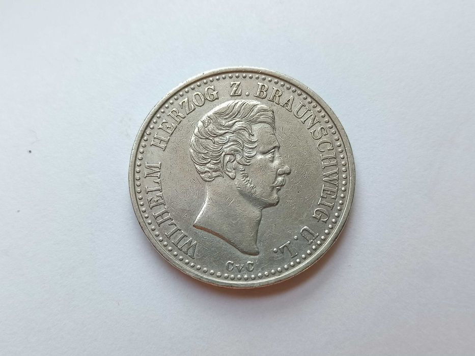 Talar 1841 CvC Brunszwik Wilhelm Herzog Srebro