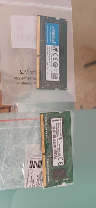 Memorias ddr4 2 MODULOS 4GB X2