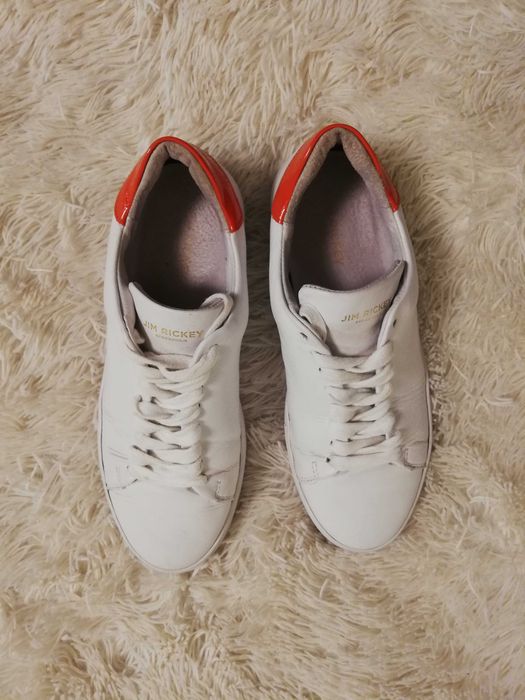 sneakersy skórzane Jim Rickey 40 białe