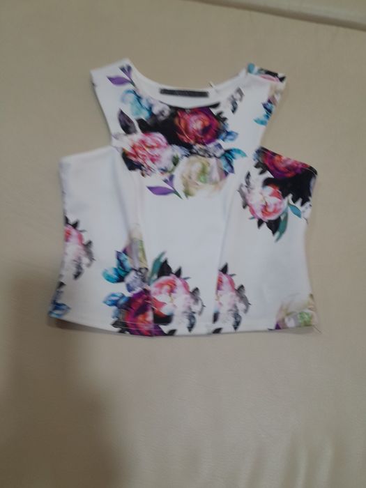 Top Guess estampado curto