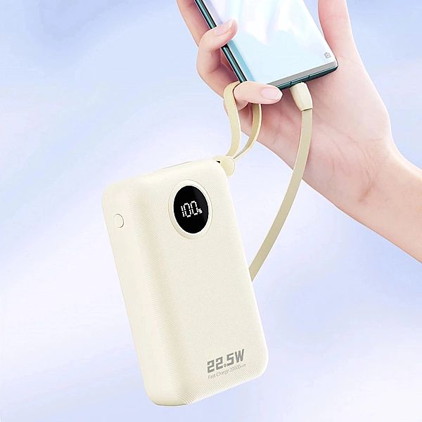 Powerbank Dudao K14+ 20000mAh 22.5W USB-C / USB-A / wbudowane kable Li
