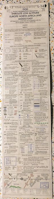 Mapa lotnicza Enroute low altitude Europe north Africa and middle east