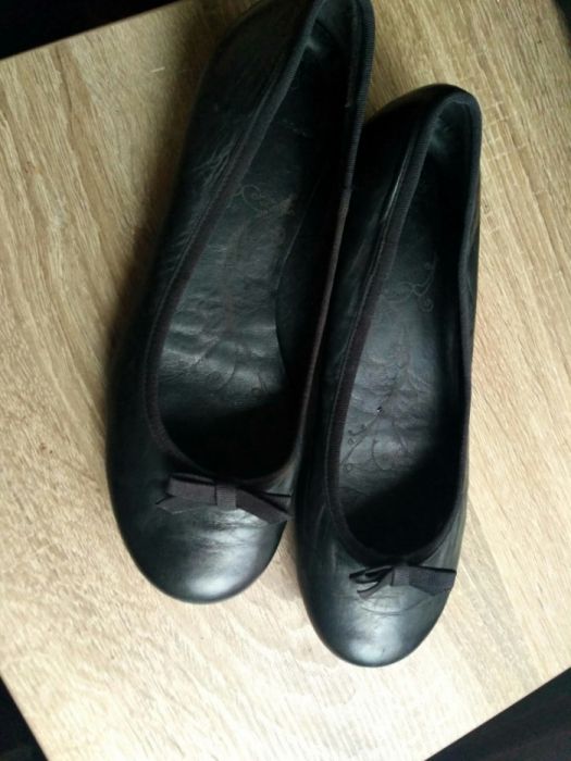Балетки туфли в школу школьные Clarks р37 мягкая кожа