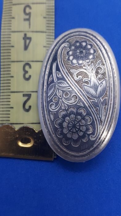 Брошь серебро 875пр.ссср.