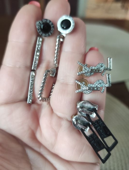 Лот серёжек бижутерия