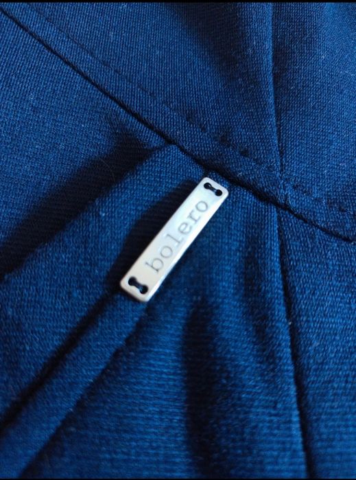 Elegancka granatowa damska sukienka Bolero rozmiar 38/164