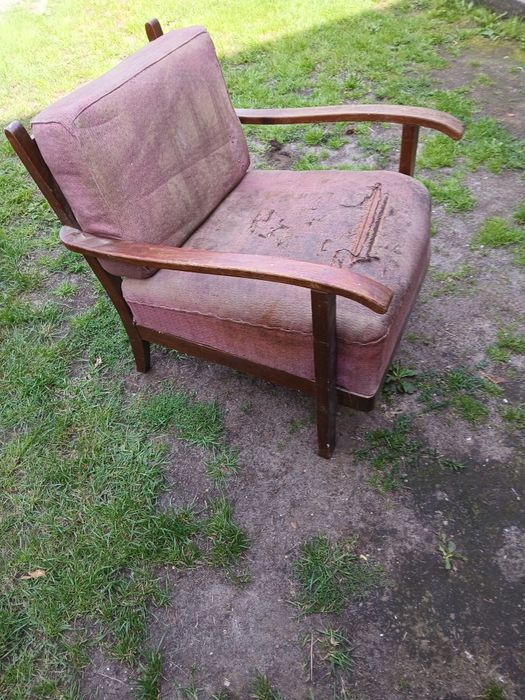 Stary Przedwojenny Fotel  Art Deco
