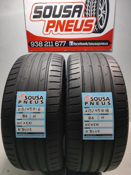 2 Pneus semi novos Nexen 215/45R16 86H Oferta dos portes
