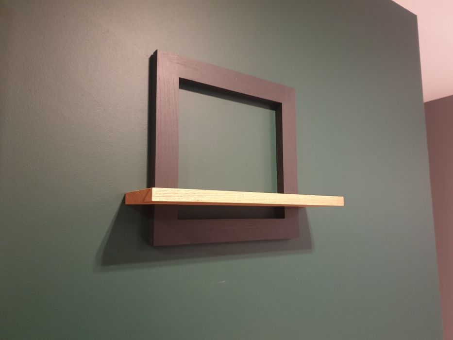 Półka wisząca drewniana drewno dębowe styl  loft styl  industrialny