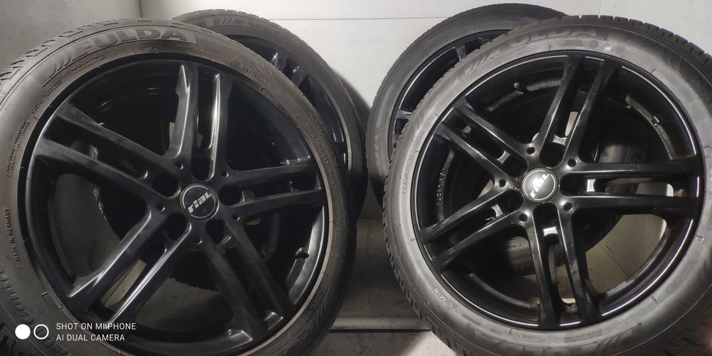 Koła 225/50R17 FULDA 5x112 RIAL zimowe alusy 17 4szt czarne jak NOWE