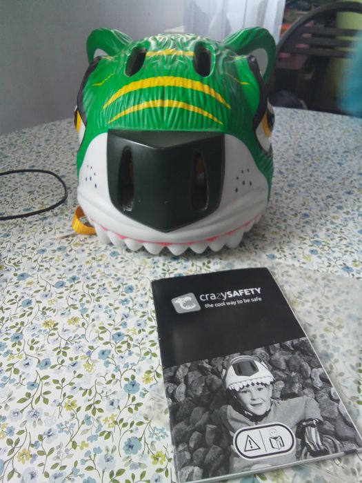 Детский шлем СrazySafety Green Tiger
