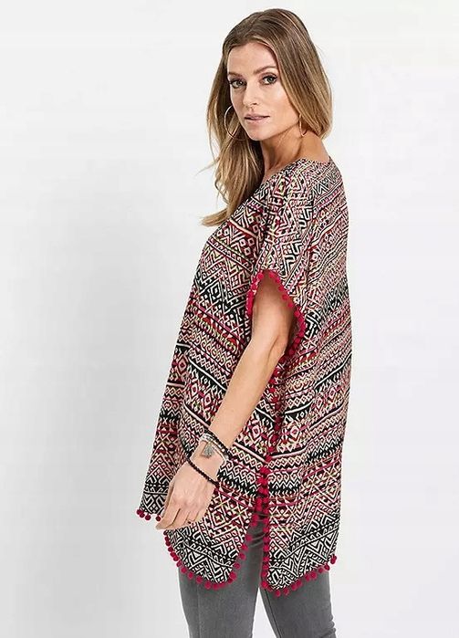 B.P.C tunika we wzory z pomponami 48/50.