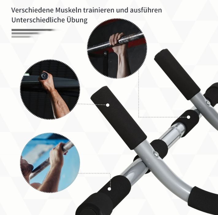 Drążek do podciągania na futrynę wielofunkcyjny  bez wiercenia 110kg