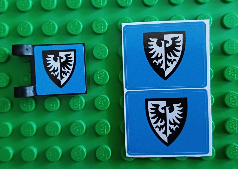 Lego Castle Black Falcon flaga + 2 naklejki