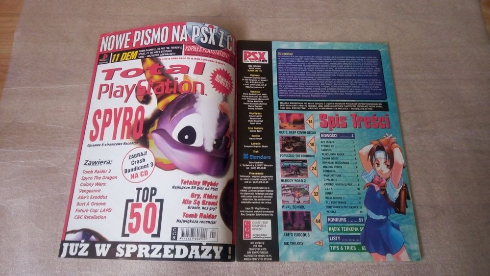 Czasopismo Psx fan nr. 5/99 z plakatem