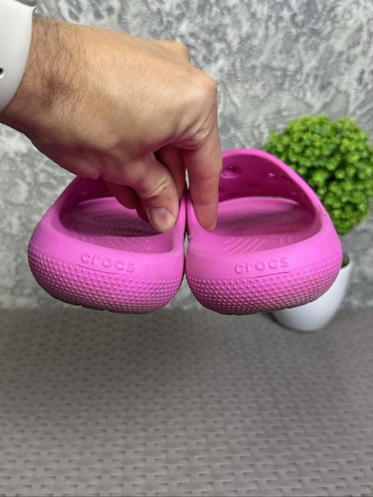 Crocs кроксы шлепанцы тапочки J1 31-32 размер подростковые розовые