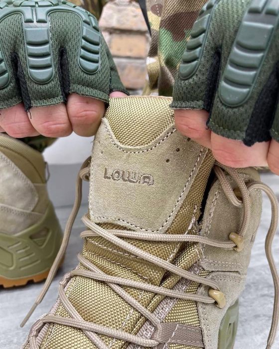 Трекинговые ботинки lowa водозащитные берцы gore-tex в цвете койот | Для ЗСУ
