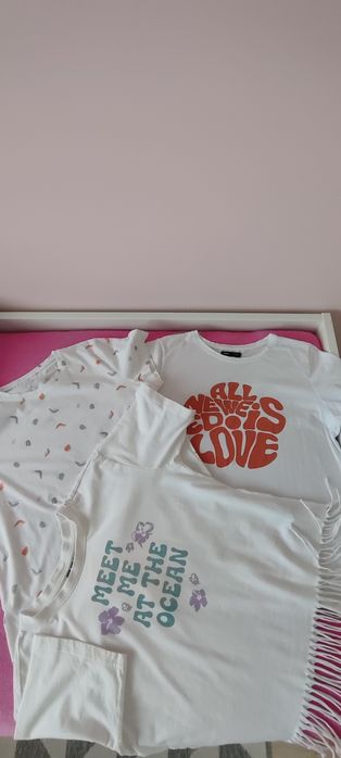 3 Bluzki krótki rękaw r.170