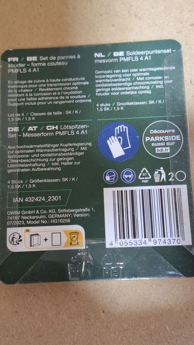 Zestaw końcówek lutowniczych Parkside