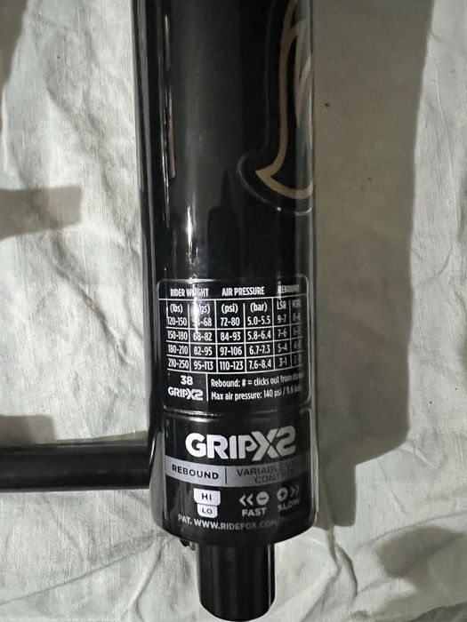 Fox factory 38 gripx2 170mm