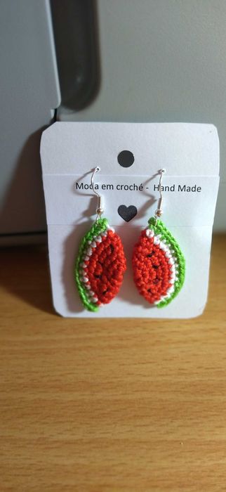 Cerejas, Melancias e Flores em Brincos