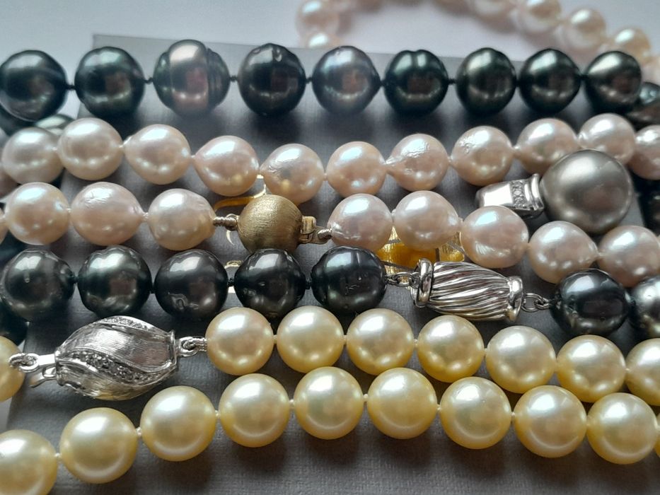 Piękny Naszyjnik Art deco Akoya Złoto 585 48cm WYCENA