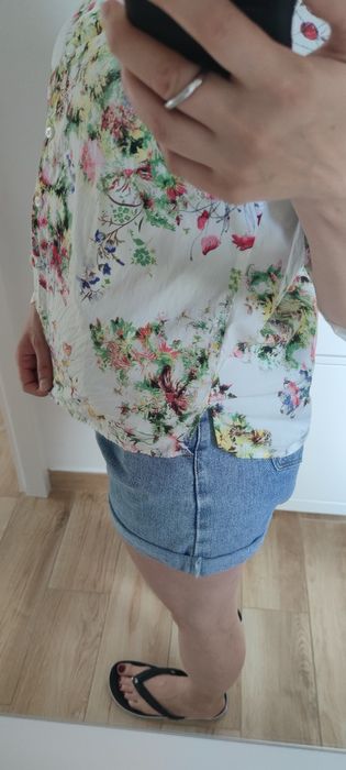 Koszula biała we wzory L/XL Orvis 100% bawełna