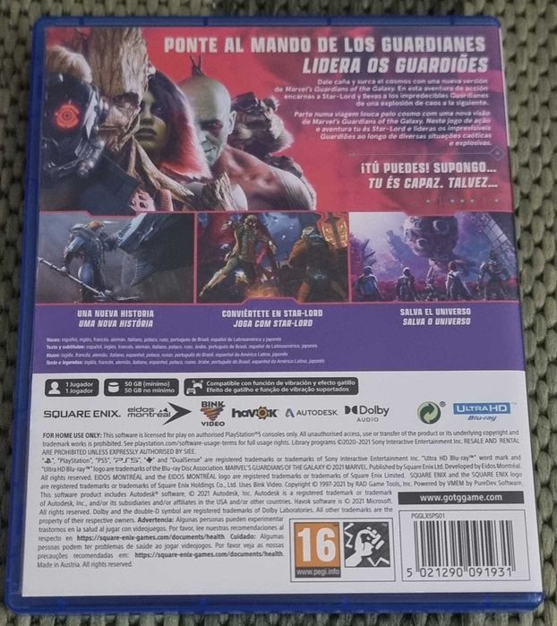 Marvel's Guardians of the Galaxy PS5 | Como Novo