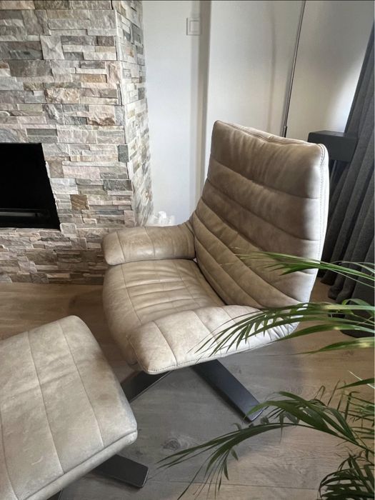 Poltrona de pele Natuzzi Re-Vive Lounge King