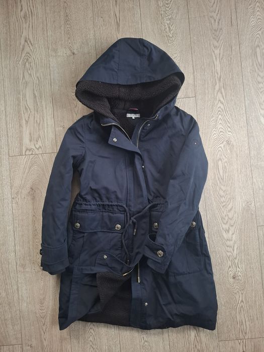 Tommy Hilfiger r.M38 damska parka plaszcz ocieplany z podpinka bdb st