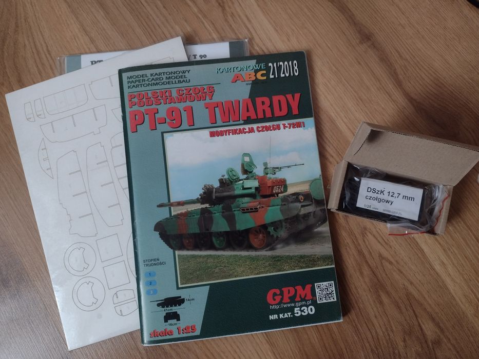 Pt-91 Twardy Gpm zestaw dszk model kartonowy