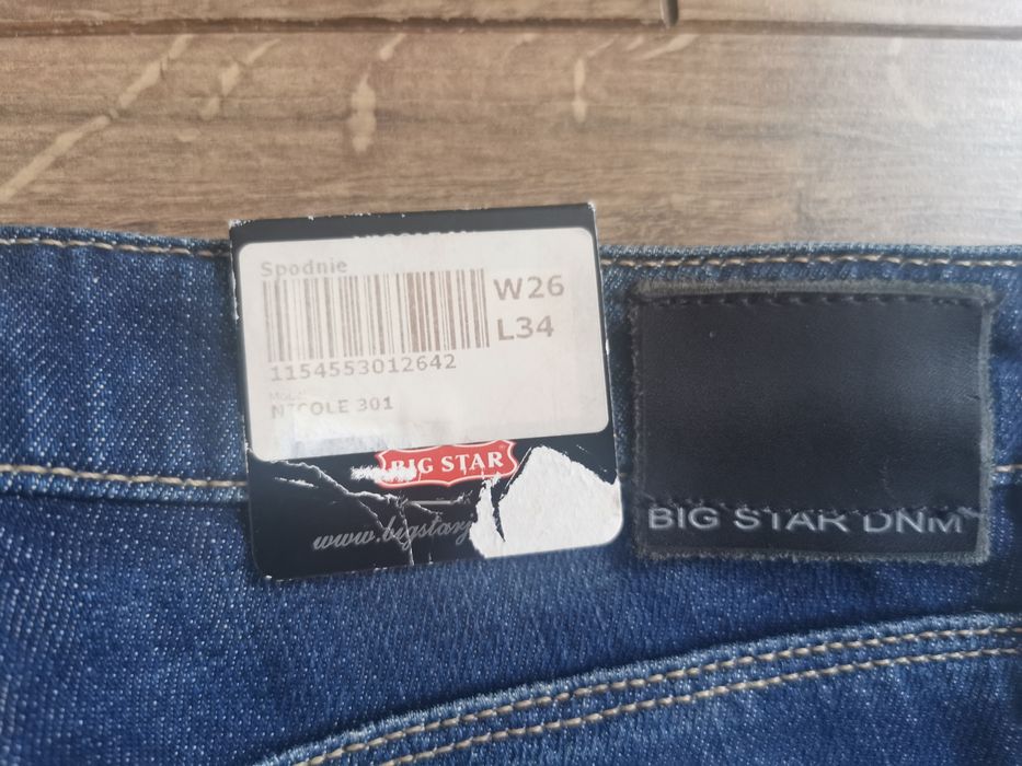 Nowe spodnie jeansowe Big Star W26 L34 damskie