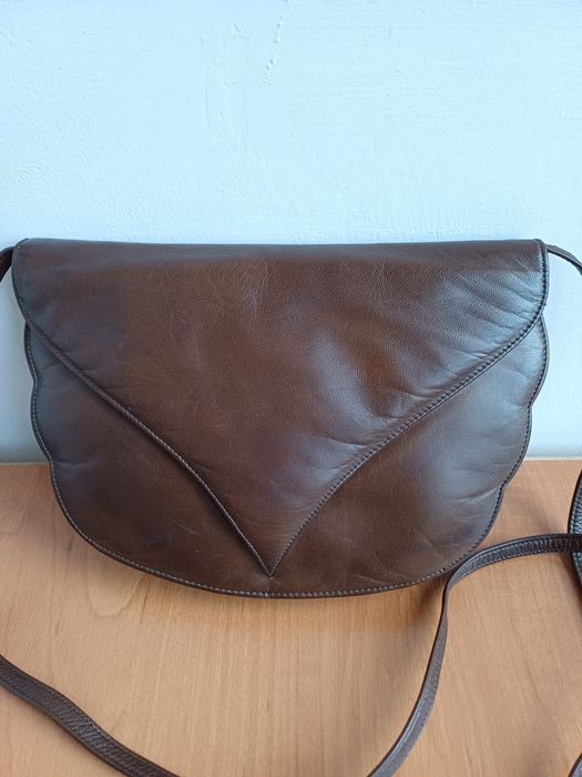 Сумка наплечная винтаж CHARLES JORDAN ориг натур кожа made in France