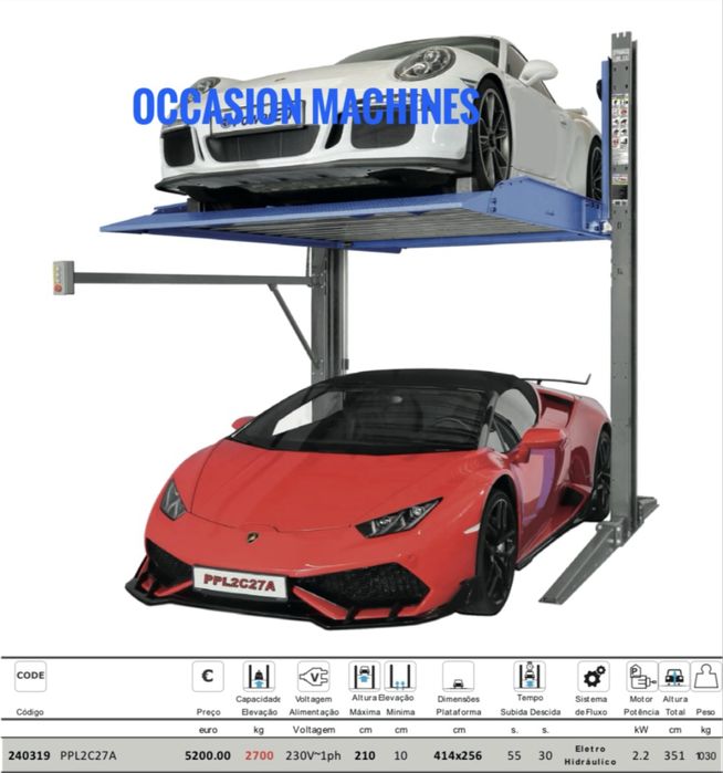 Elevador 2 colunas -estacionamento- 2700kg