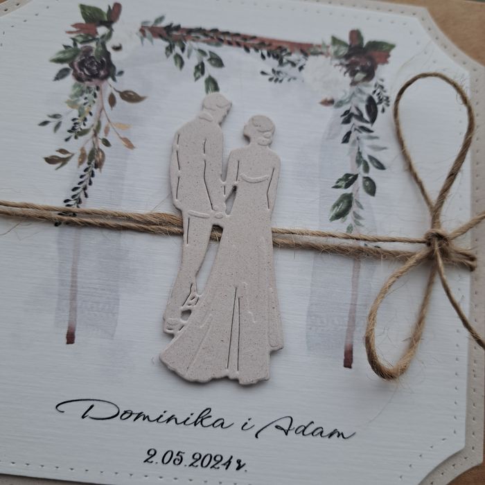 Kartka ślubna personalizowana boho