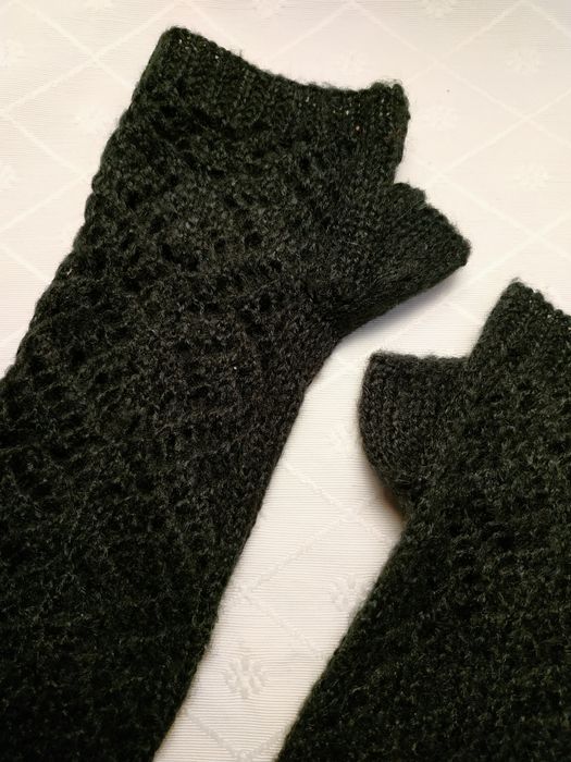 Luvas sem dedos crochê
