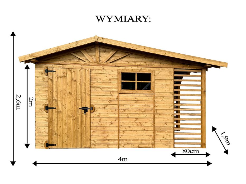 Domek Narzędziowy Ogrodowy Drewutnia  SZYBKA REALIZACJA!
