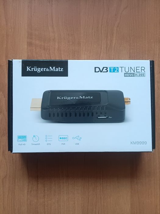 Tuner DVB-T2 KrugerMatz H.265 HEVC dekoder do HDMI